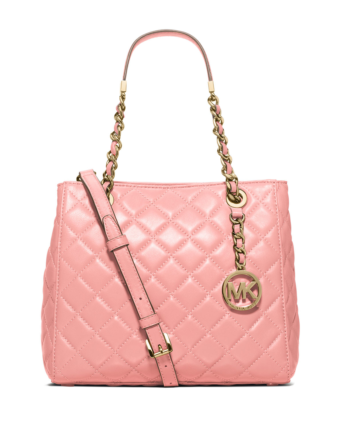 MICHAEL Michael Kors Susannah Small Quilted Tote Bag in Pink - Lyst