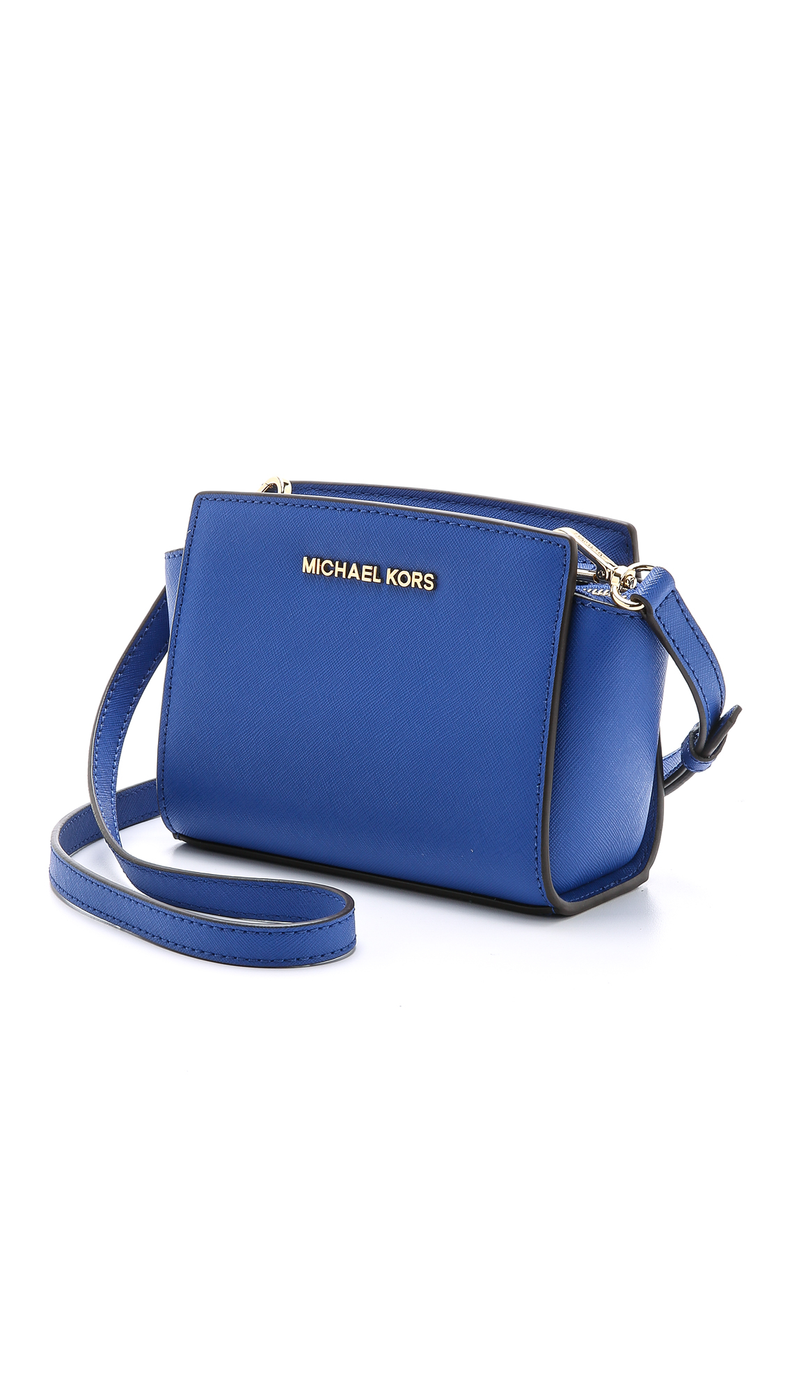 MICHAEL Michael Kors Selma Mini Messenger Bag - Navy in Blue | Lyst