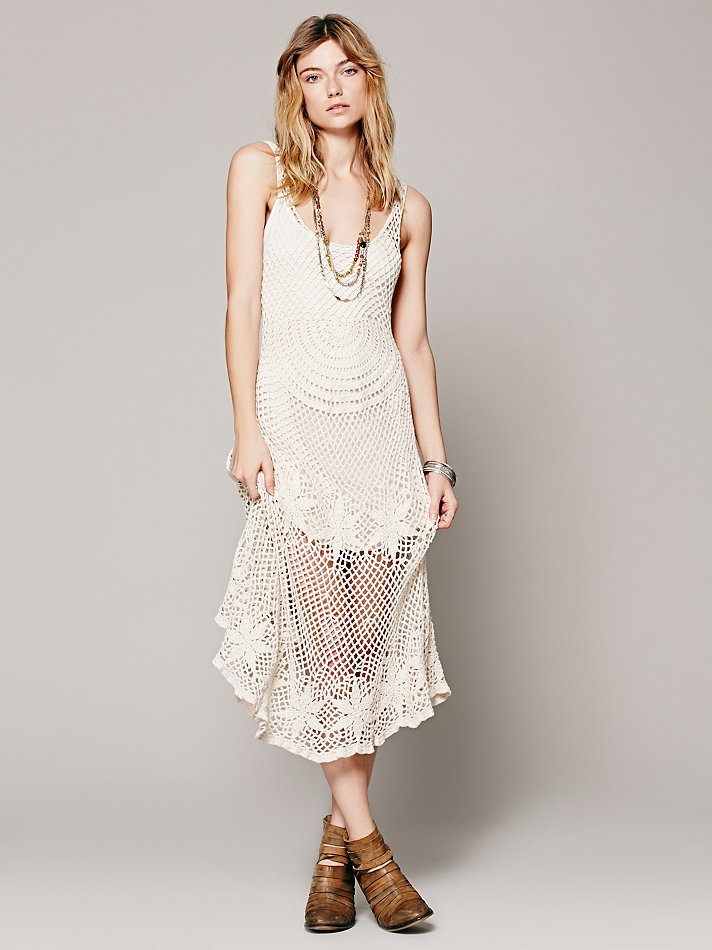 Lyst - Free People Sunny Day Crochet Dress in Natural