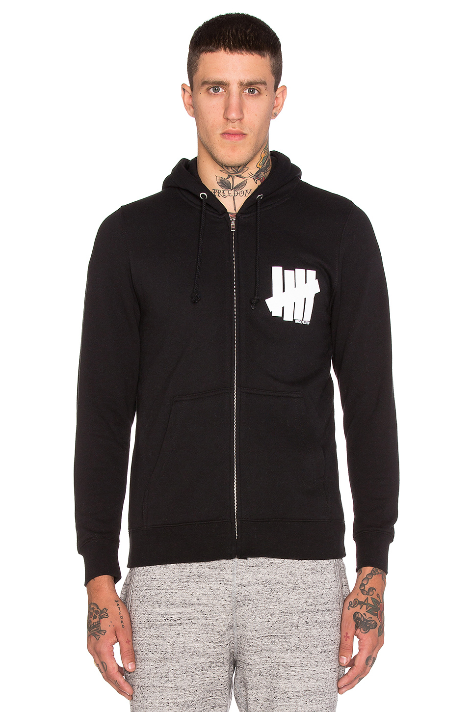 Download Undefeated Cotton Strike Zip Hoodie in Black for Men - Lyst