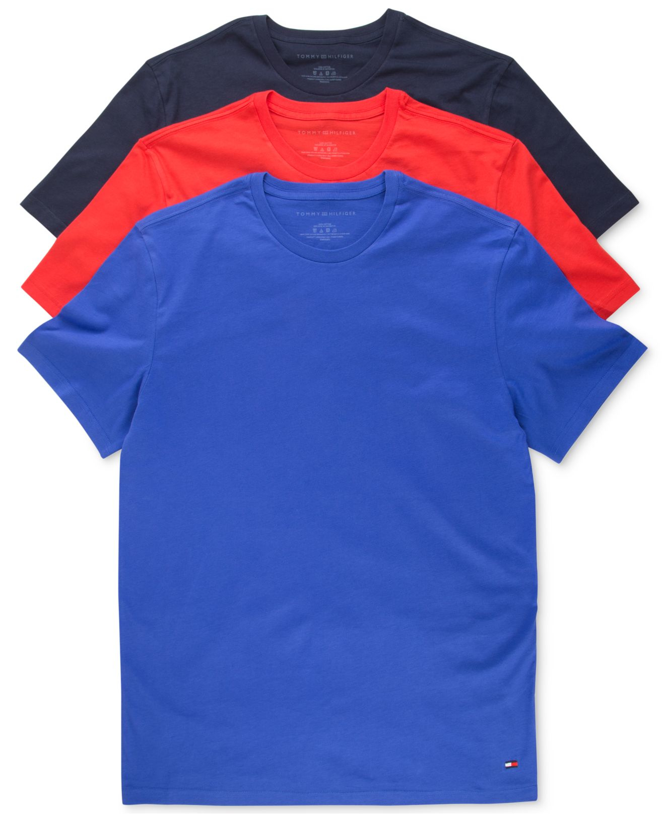 New Tommy Hilfiger Men Classic Fit Crew Neck Logo Tee Shirt T-Shirt