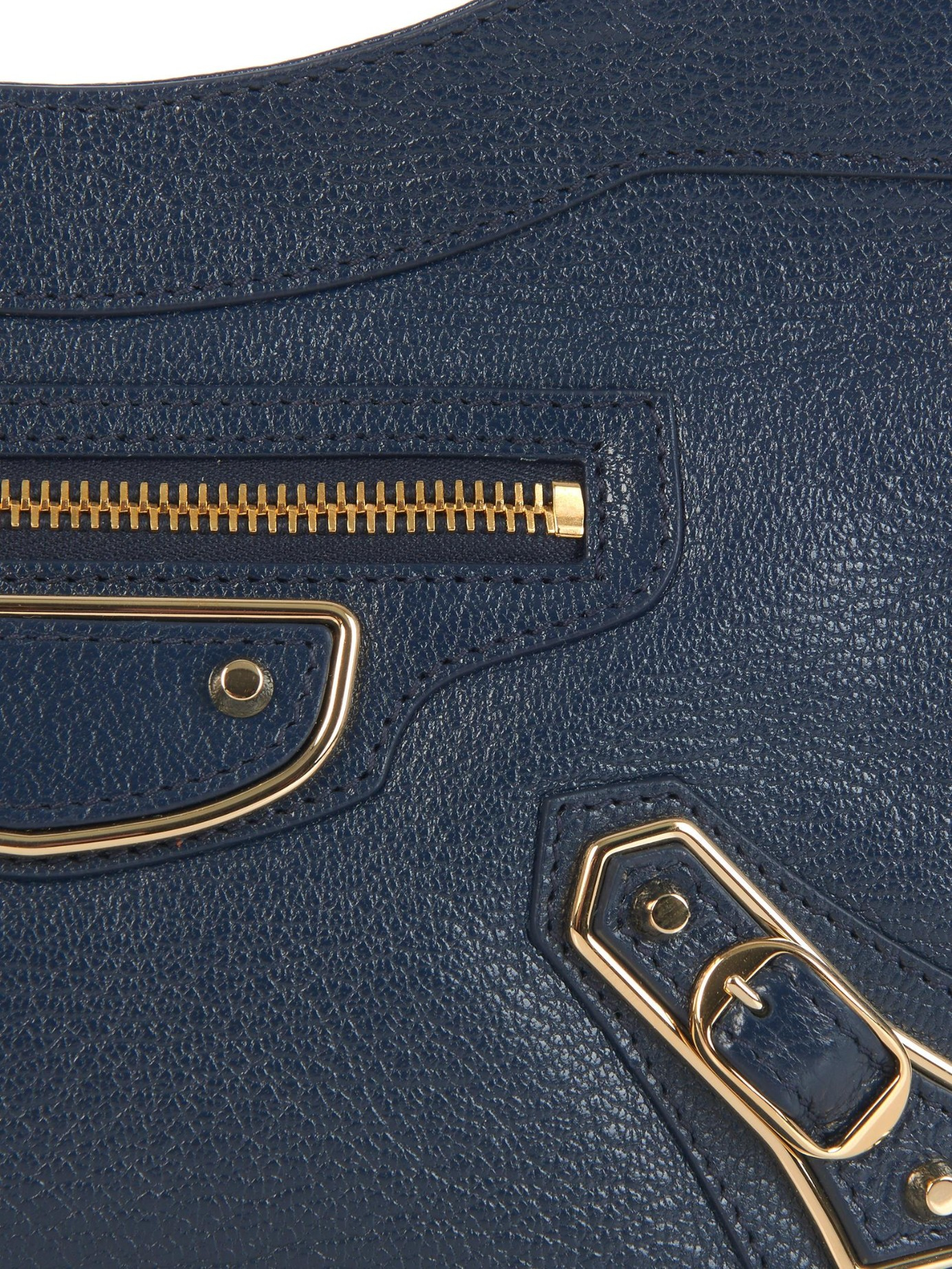 Balenciaga Metallic-Edge Hip Cross-Body Bag in Navy (Blue) | Lyst