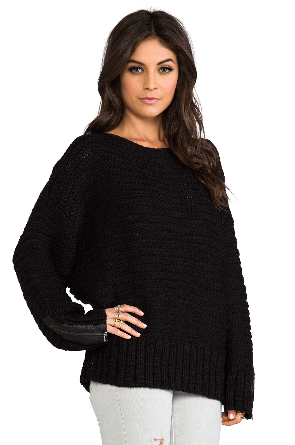 Shae Oversized  Sweater  in Black Lyst