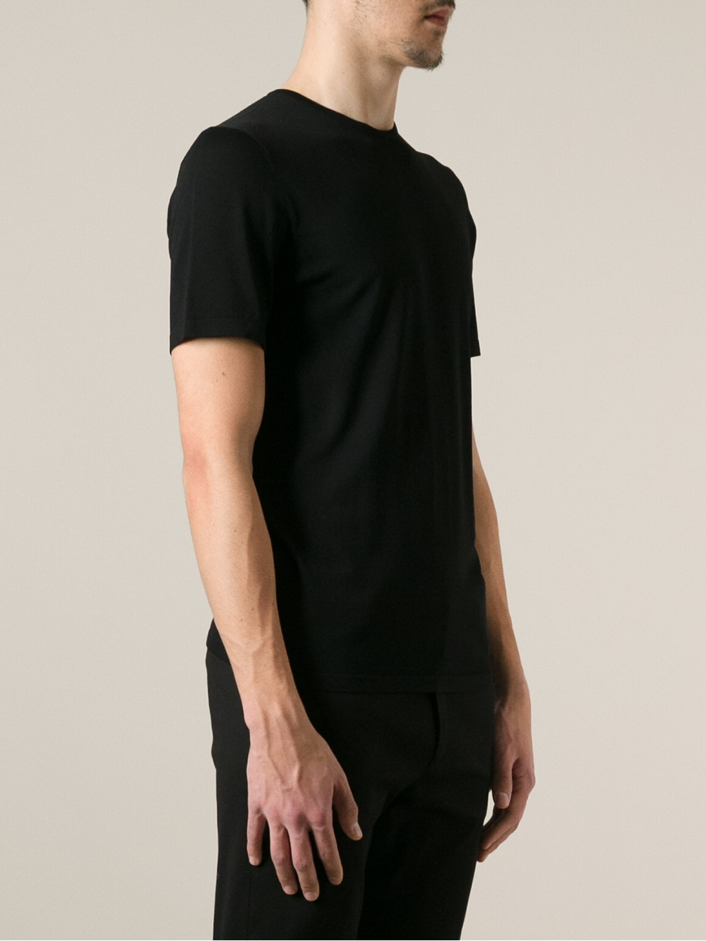 Neil Barrett Plain T-Shirt in Black for Men - Lyst
