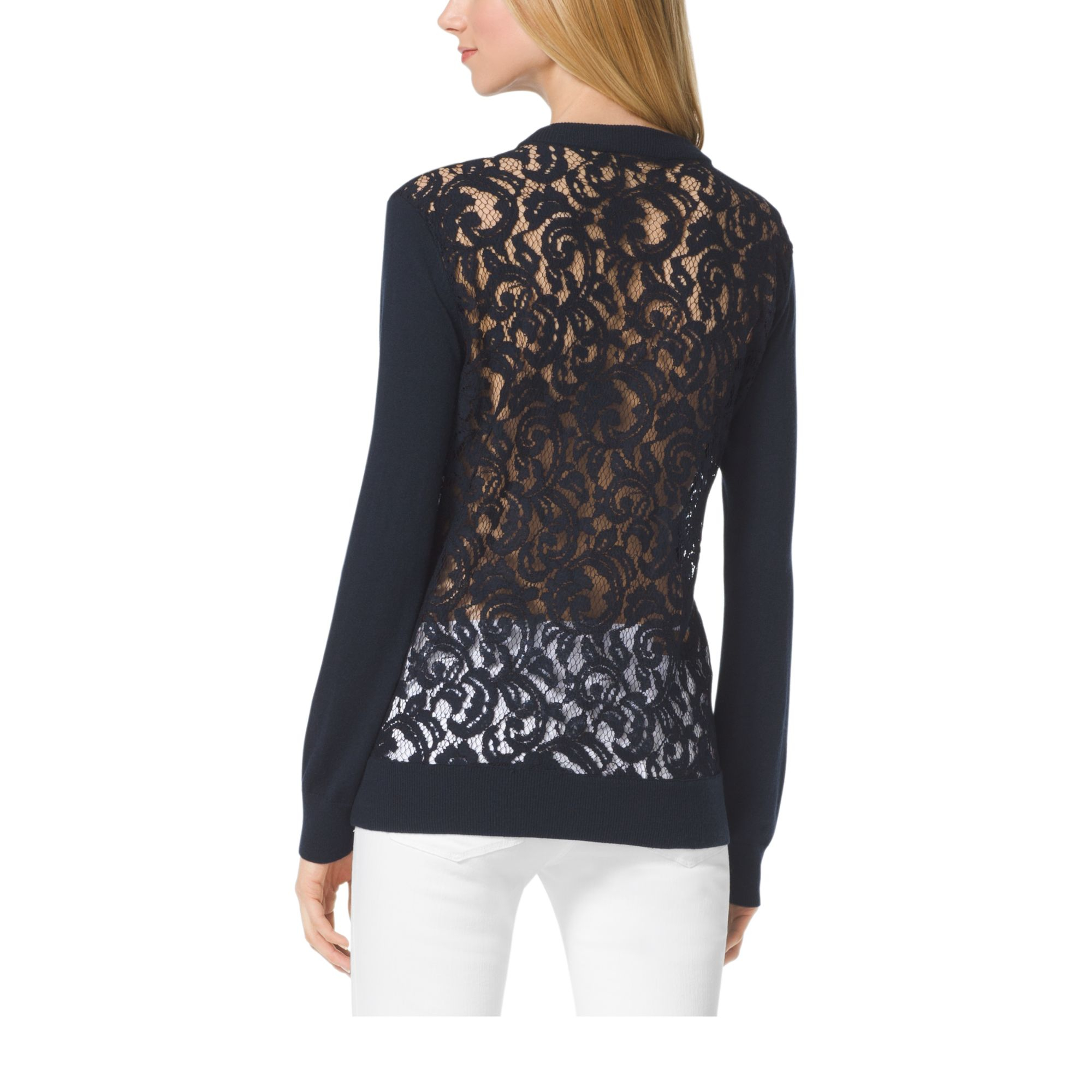 lace back sweater