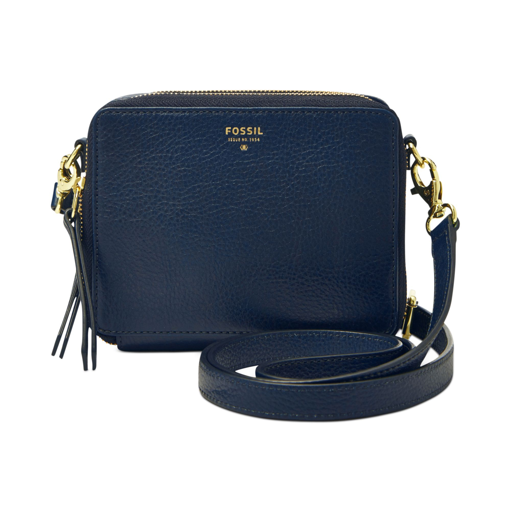 Fossil Sydney Leather Mini Organizer Crossbody in Blue (HERITAGE BLUE) | Lyst