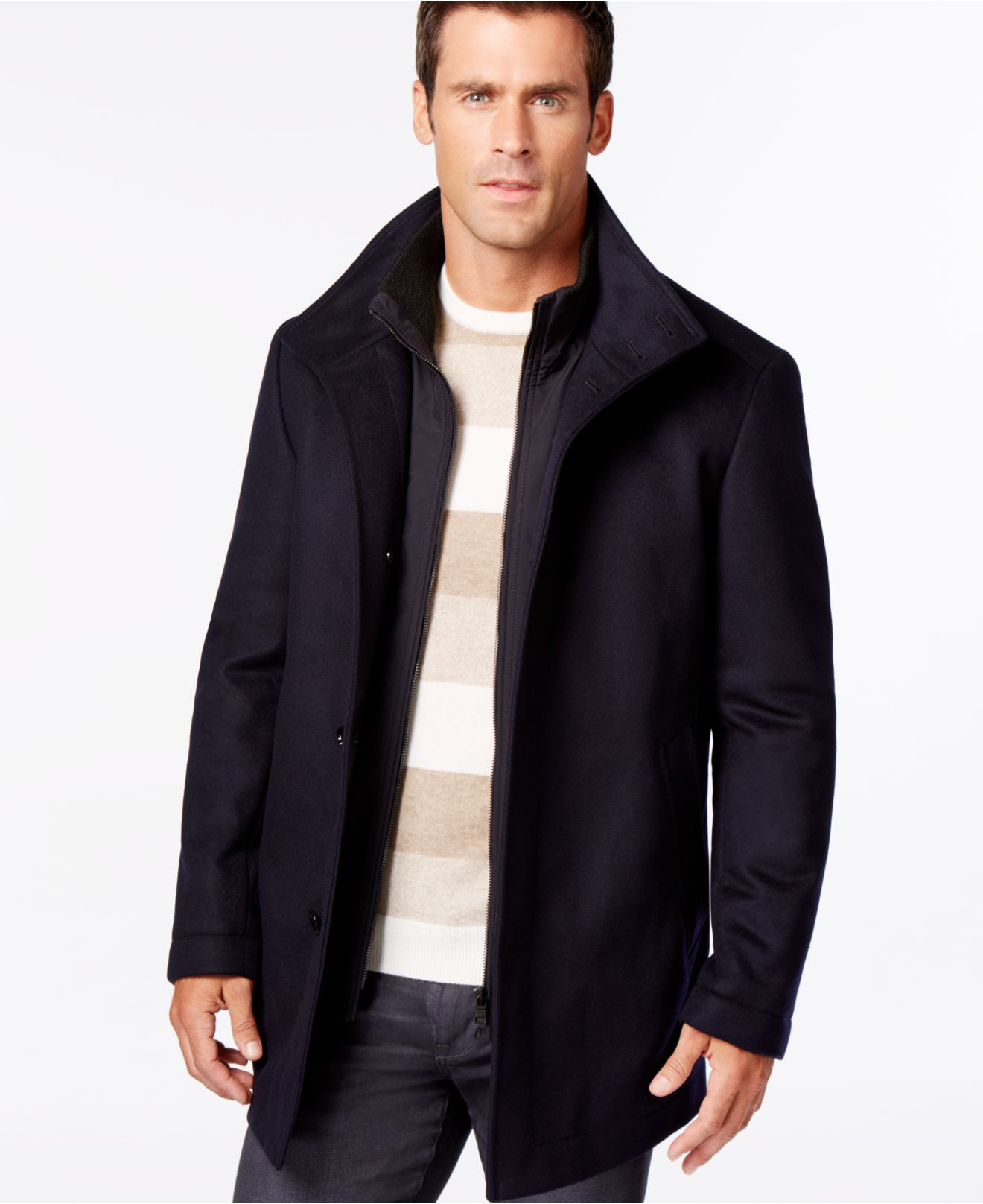 coxtan wool regular fit car coat