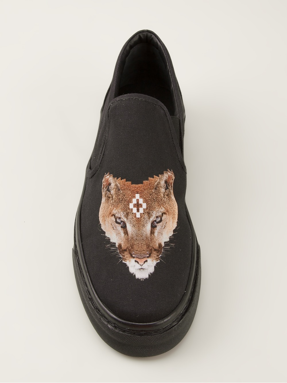 Marcelo Burlon Fox Print Slip On Shoe in Black for Men - Lyst