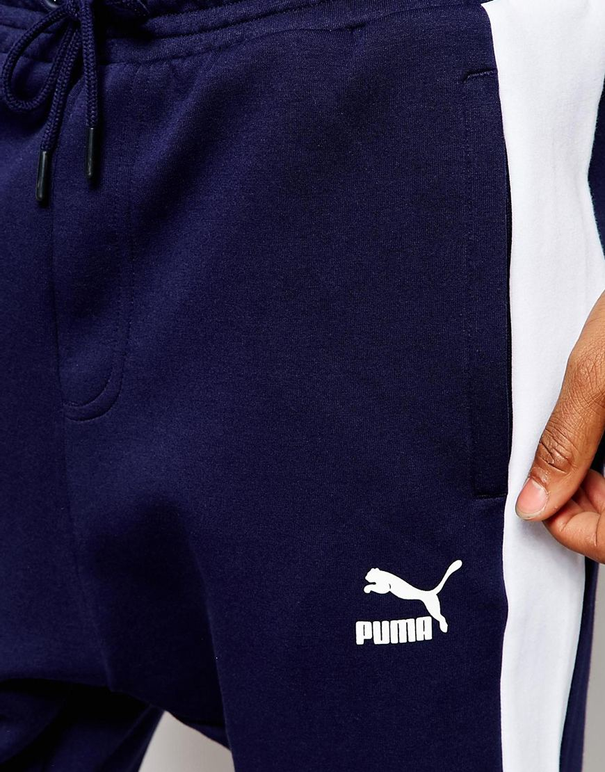 puma joggers navy blue