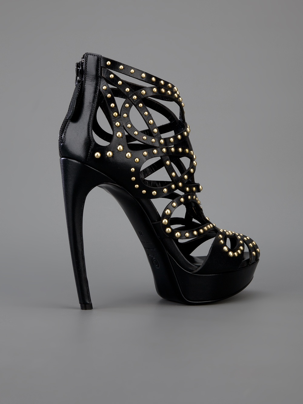 Alexander McQueen Cage Boot in Black Lyst
