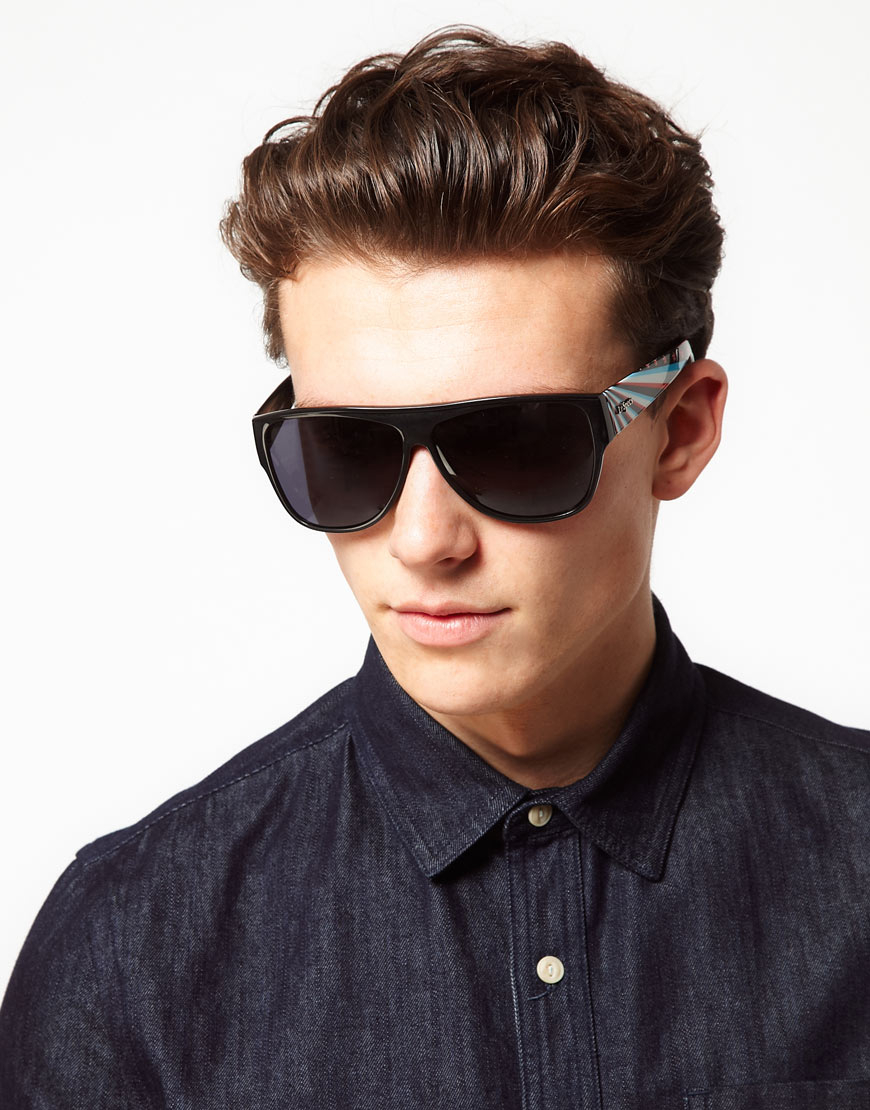 Lyst - Le Specs Flat Brow Sunglasses in Black for Men