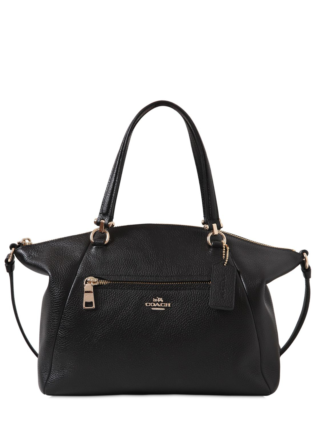 coach textured leather shoulder bag