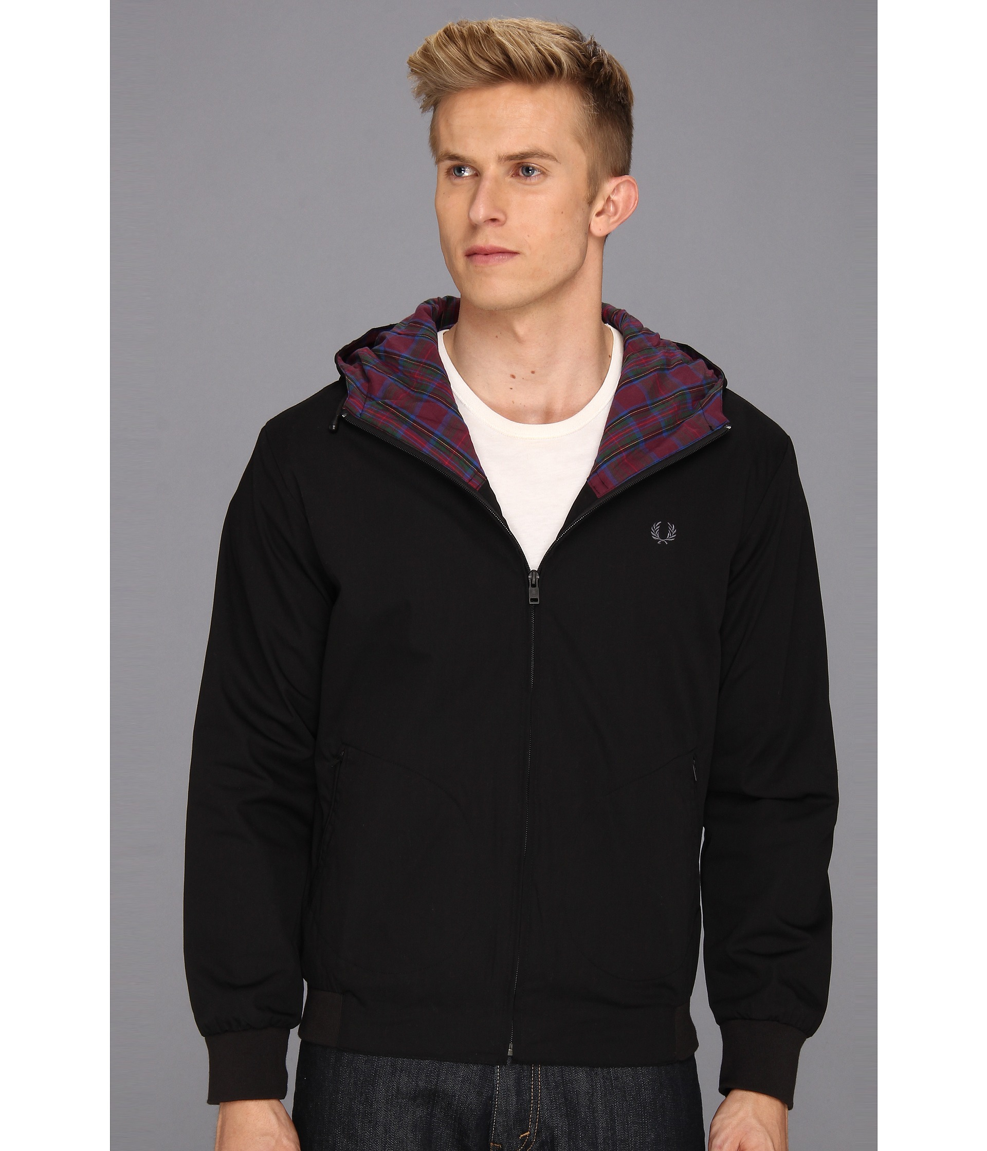 Lyst - Fred Perry Hooded Tennis Bomber Jacket in Black for Men