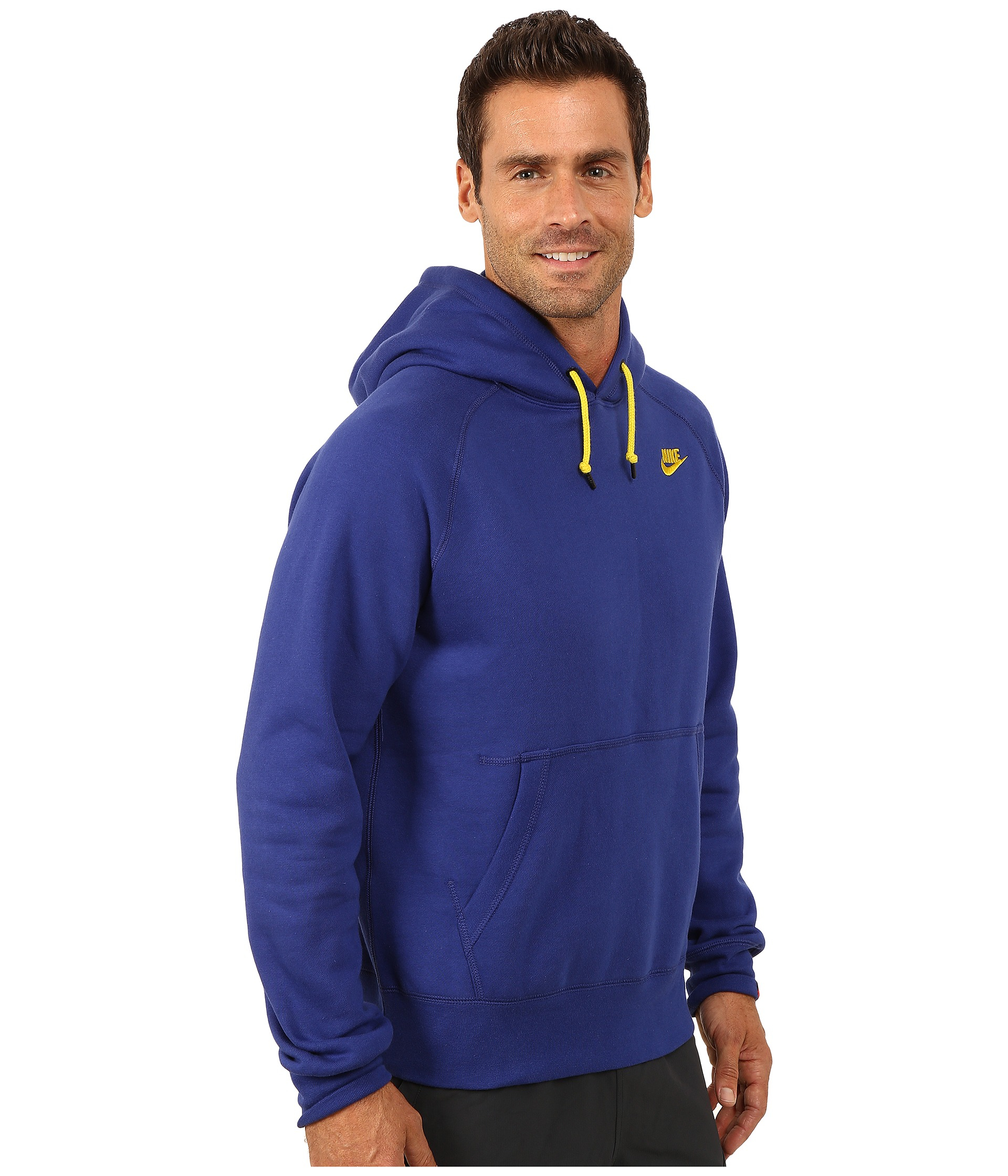 Nike Aw77 Fleece Pullover Hoodie in Blue for Men | Lyst