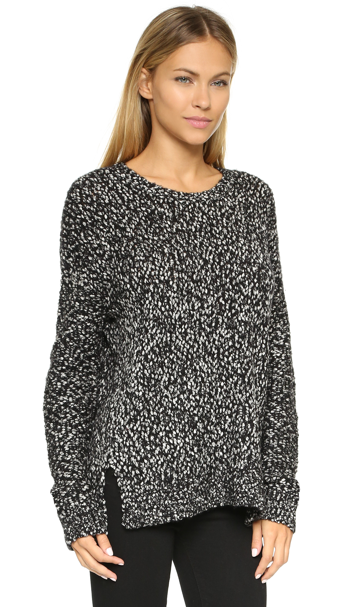 Vince Marled Sweater - Black - Lyst