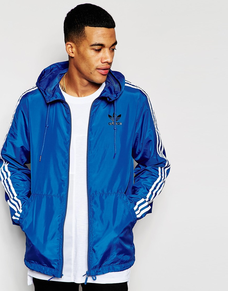 adidas Originals Synthetic Itasca Windbreaker Jacket Aj6975 in Blue for Men  | Lyst