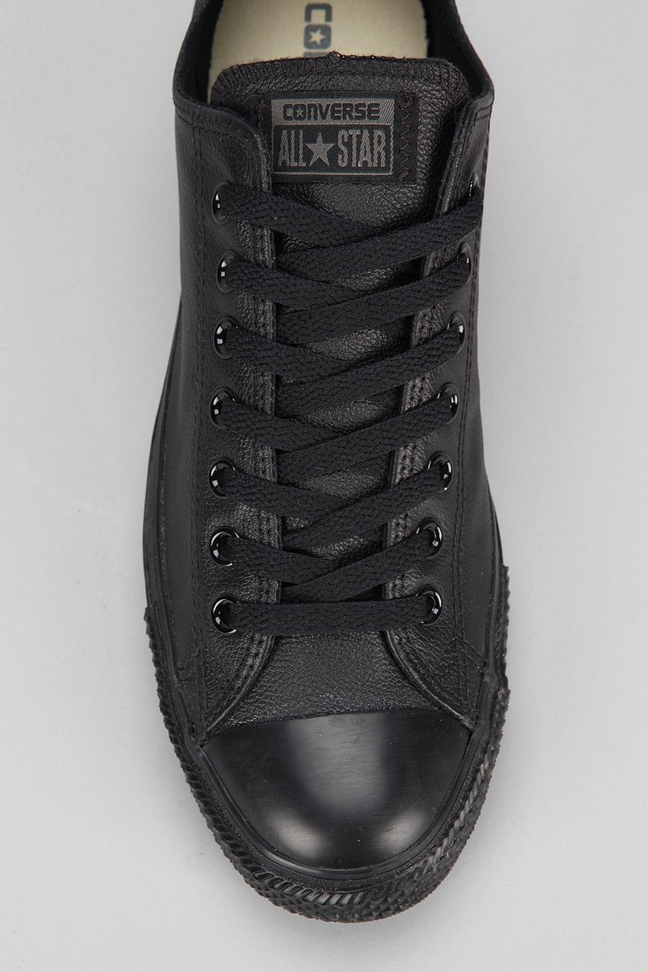 leather converse mens black