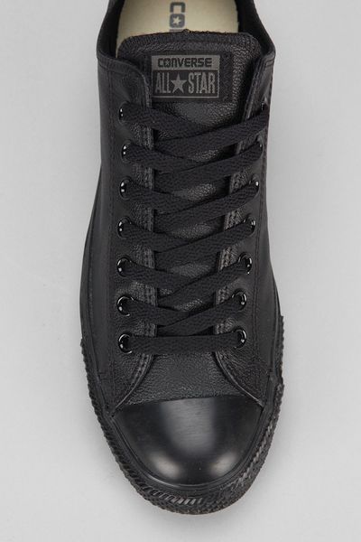 Converse Chuck Taylor All Star Lowtop Mens Leather Sneaker in Black for ...