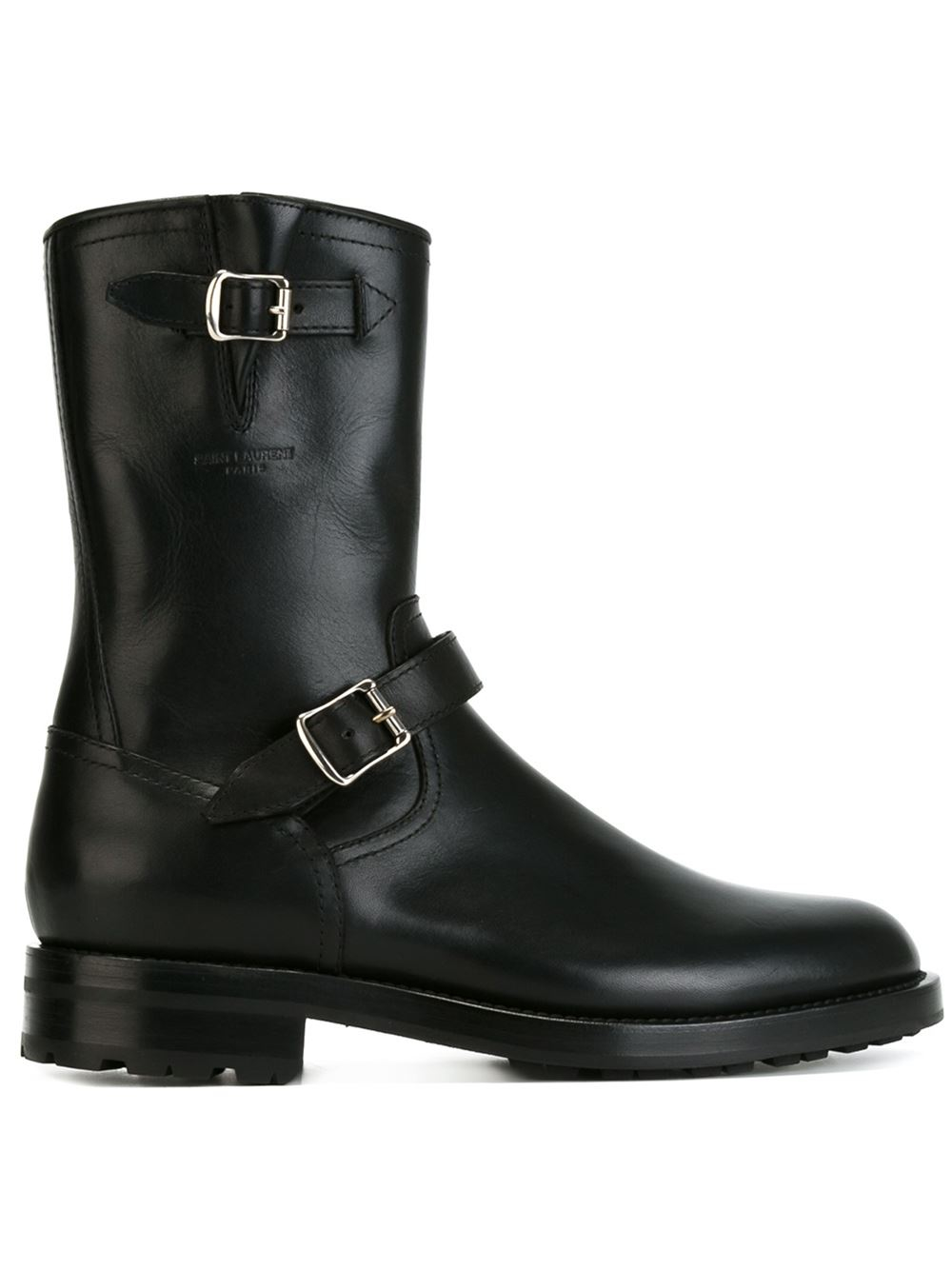 Saint Laurent Classic Biker Boots in Black for Men - Lyst