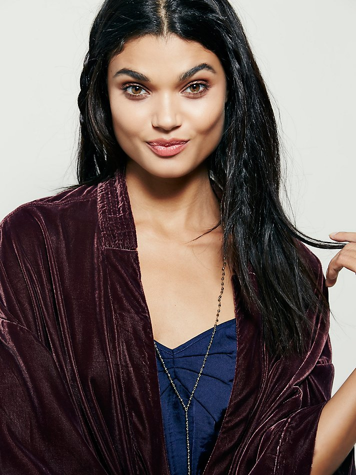 Free people Intimately Womens You Fancy Velvet Robe in Purple Lyst