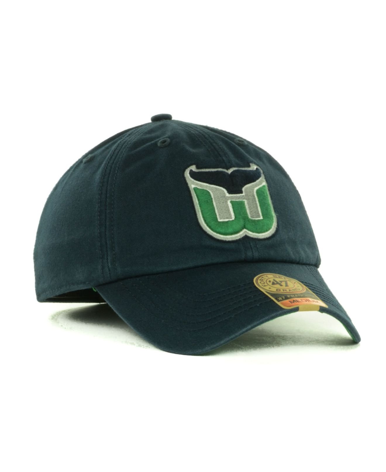 47 Brand Hartford Whalers Two Tone Blackout Snap-Back Hat in stock