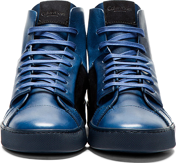 calvin klein high top sneakers mens