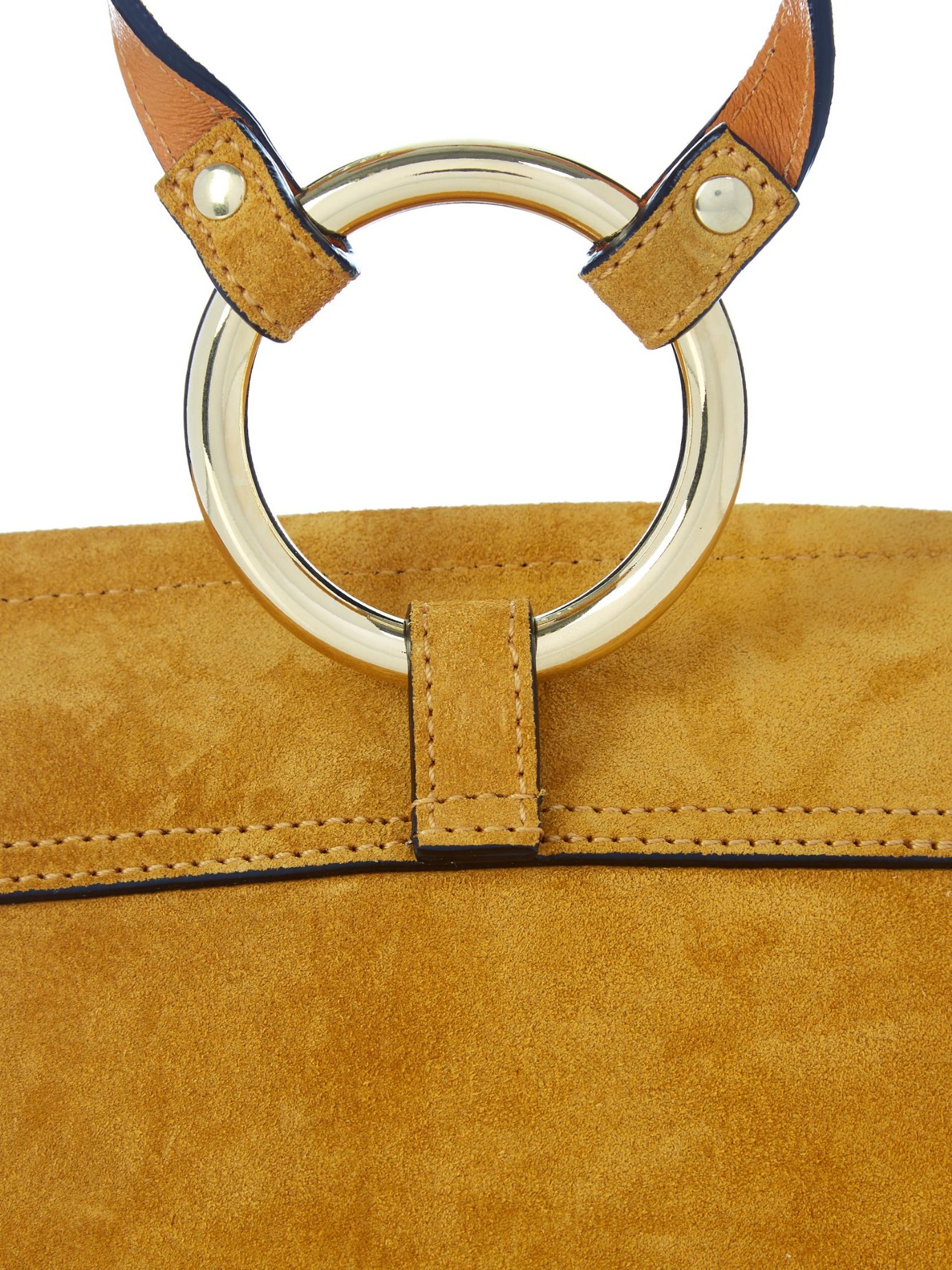 Chlo Faye Mini Suede Cross-Body Bag in Yellow | Lyst