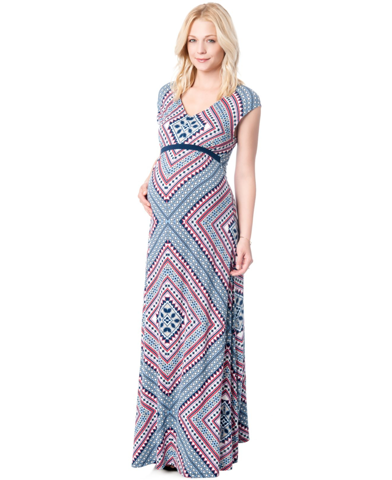 Jessica Simpson Maternity Printed Maxi Dress In Blue Lyst throughout Fantastic Jessica Simpson Maternity Clothes – Best Photo Source