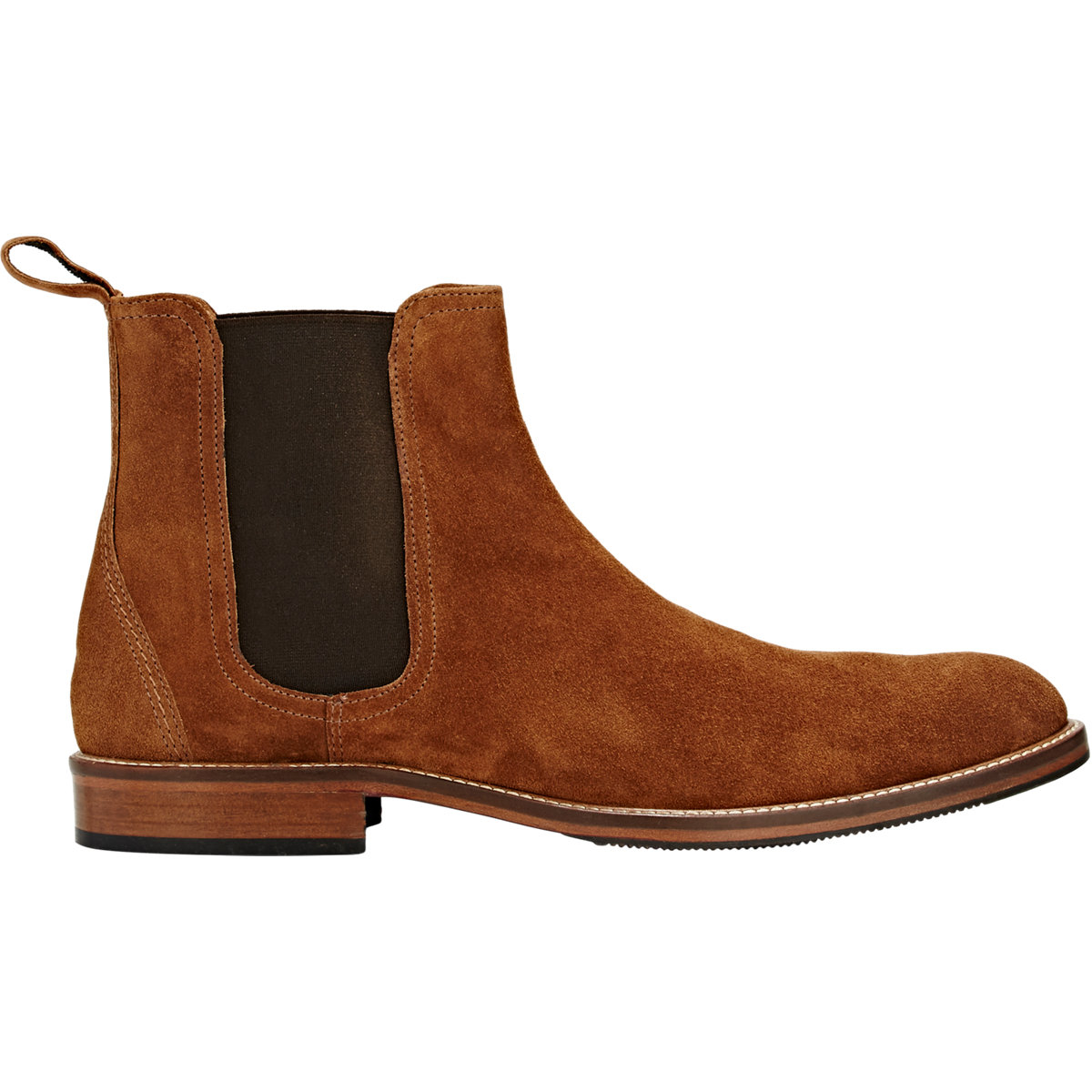 Barneys new york Men's Suede Chelsea Boots in Brown for Men | Lyst