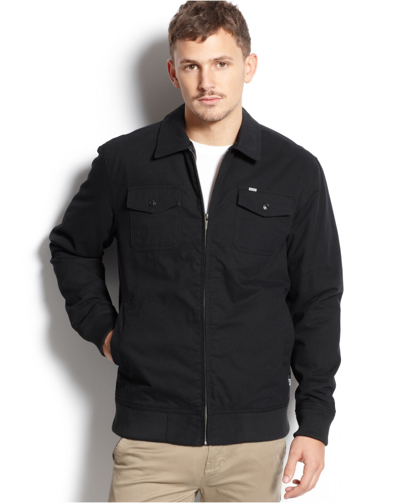Rip curl Solid Two Pocket Jacket in Black for Men Lyst Rip curl Solid Two Pocket Jacket in Black for Men Lyst