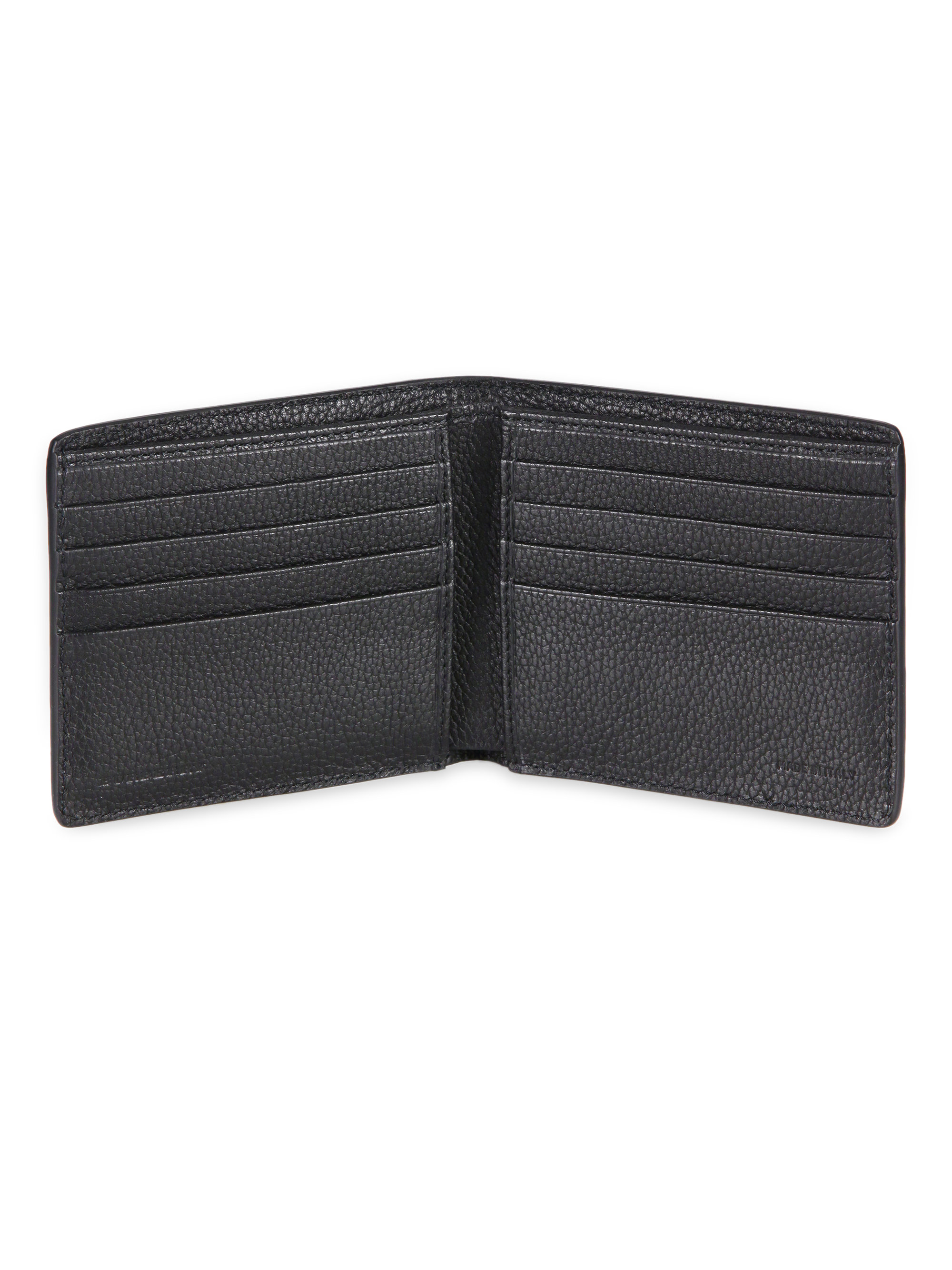Burberry London Pebbled Leather Billfold Wallet in Black for Men | Lyst