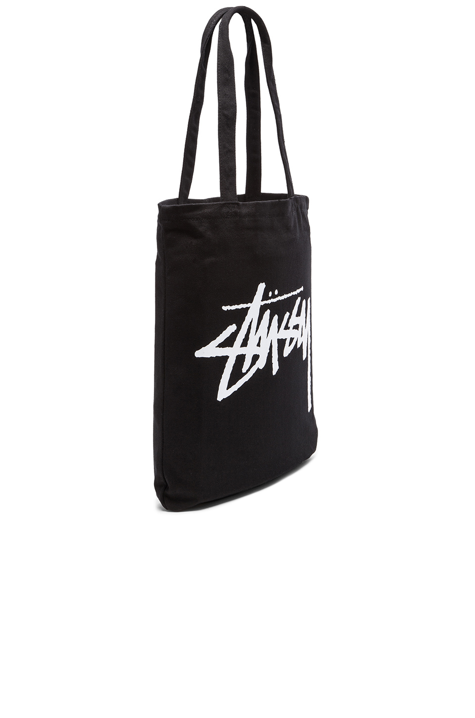 Stussy Stock Canvas Tote Bag in Black for Men | Lyst
