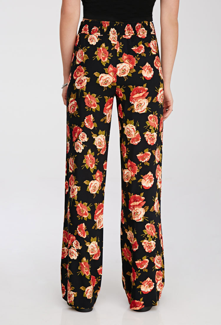 Rose print pants Outlet
