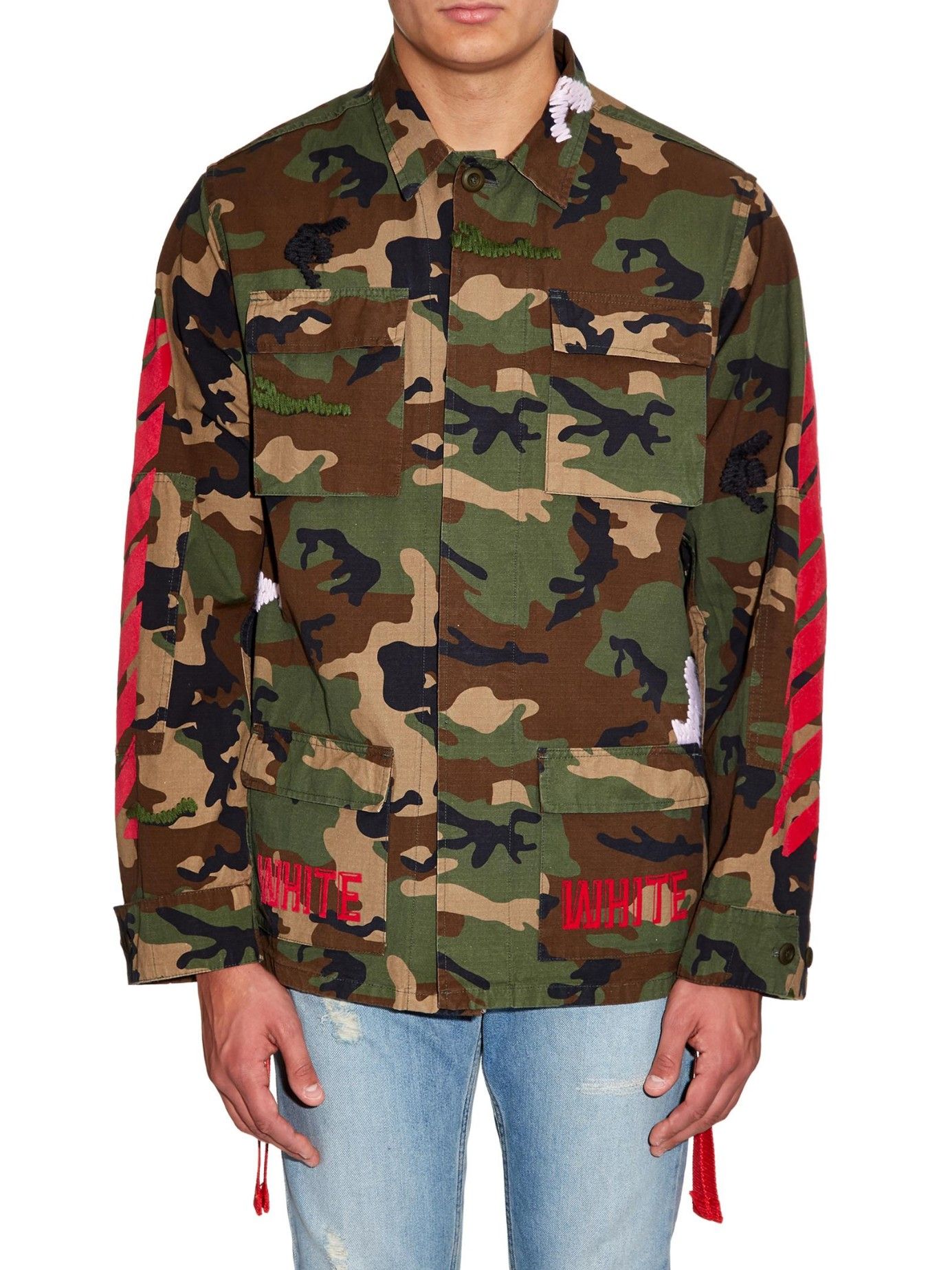 Off-White Abloh Camouflage Sport Jacket in Green Men | Lyst