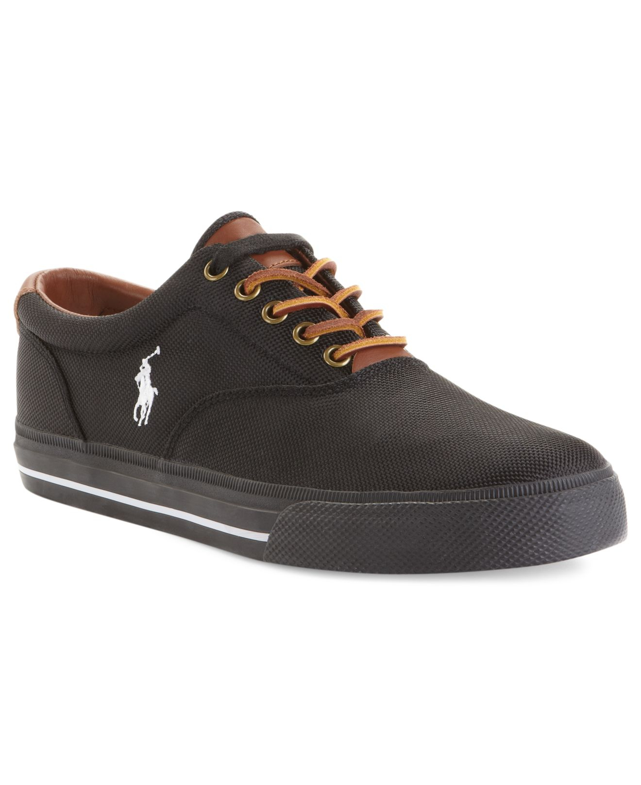 Polo Ralph Lauren Synthetic Vaughn Nylon Sneakers in Black for Men - Lyst