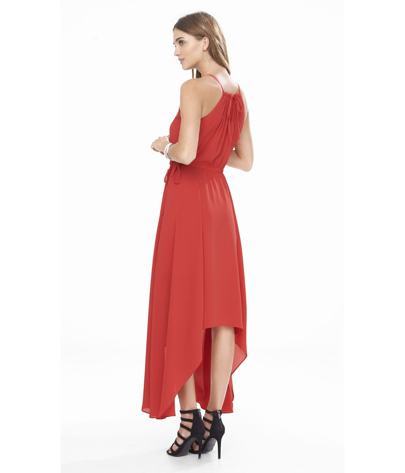 red handkerchief dress