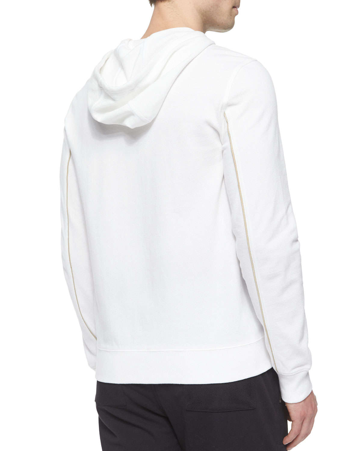 Michael kors Waffleknit Zipup Hoodie Jacket in White for Men Lyst