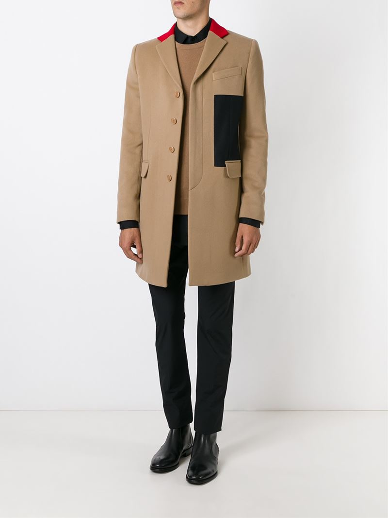 ted baker mens tobias herringbone overcoat grey