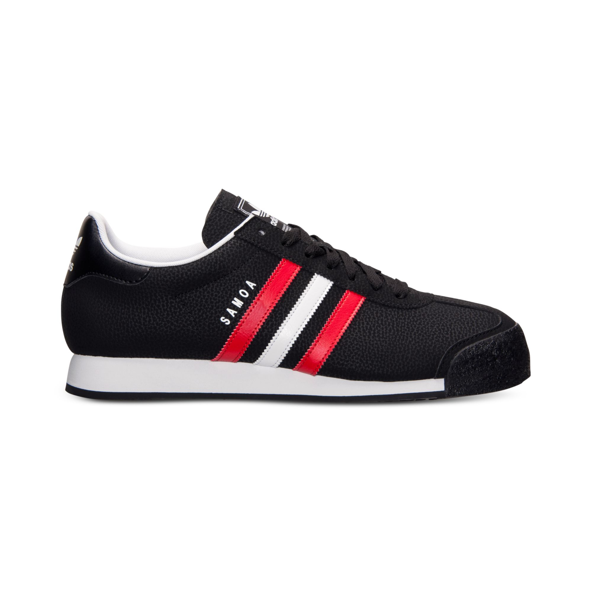 adidas Mens Samoa Casual Sneakers From Finish Line in Black/Red/White ...