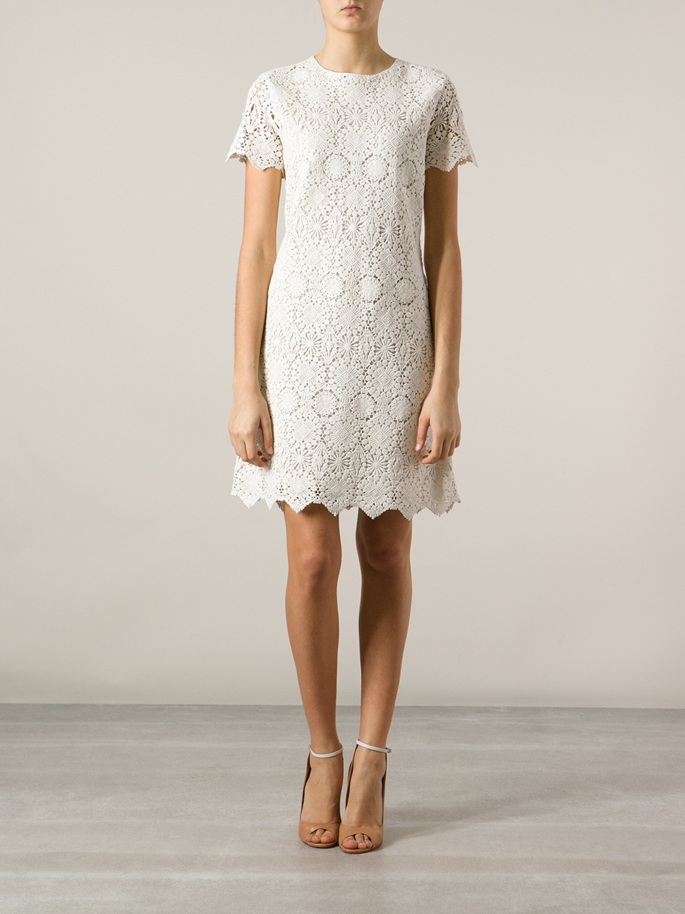 broderie anglaise shift dress