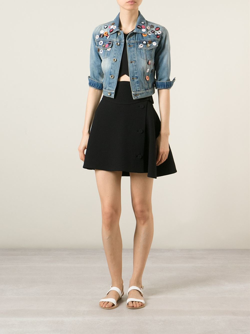 red valentino denim jacket chess 