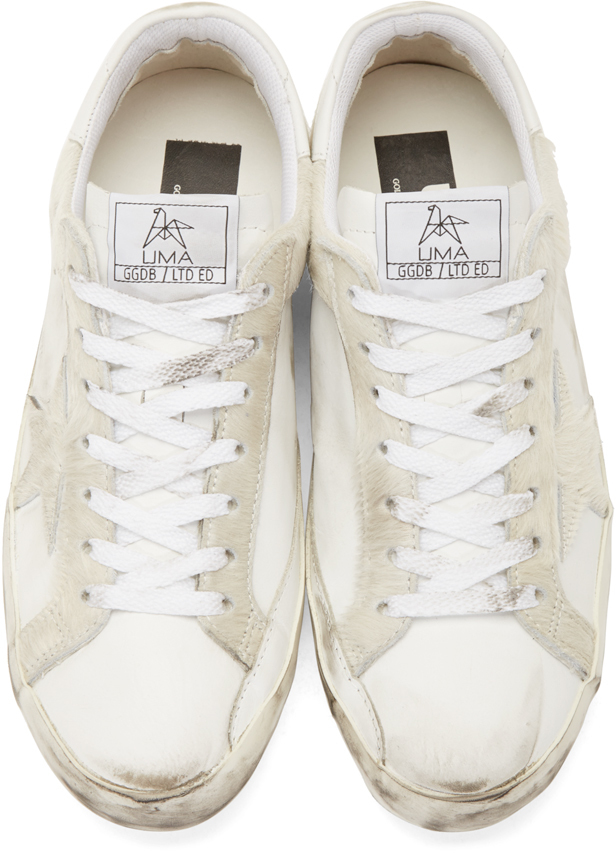 Bevæger sig syg Triumferende Golden Goose Superstar Uma Calf Hair and Leather Low-Top Sneakers in White  for Men - Lyst