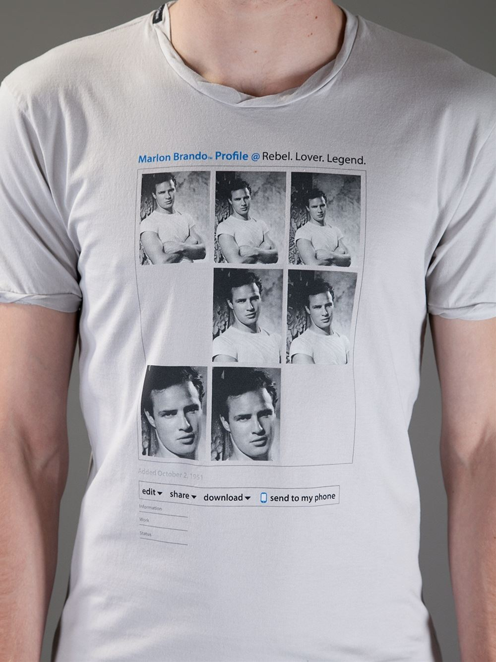 Dolce & Gabbana Marlon Brando T-Shirt in Natural for Men - Lyst