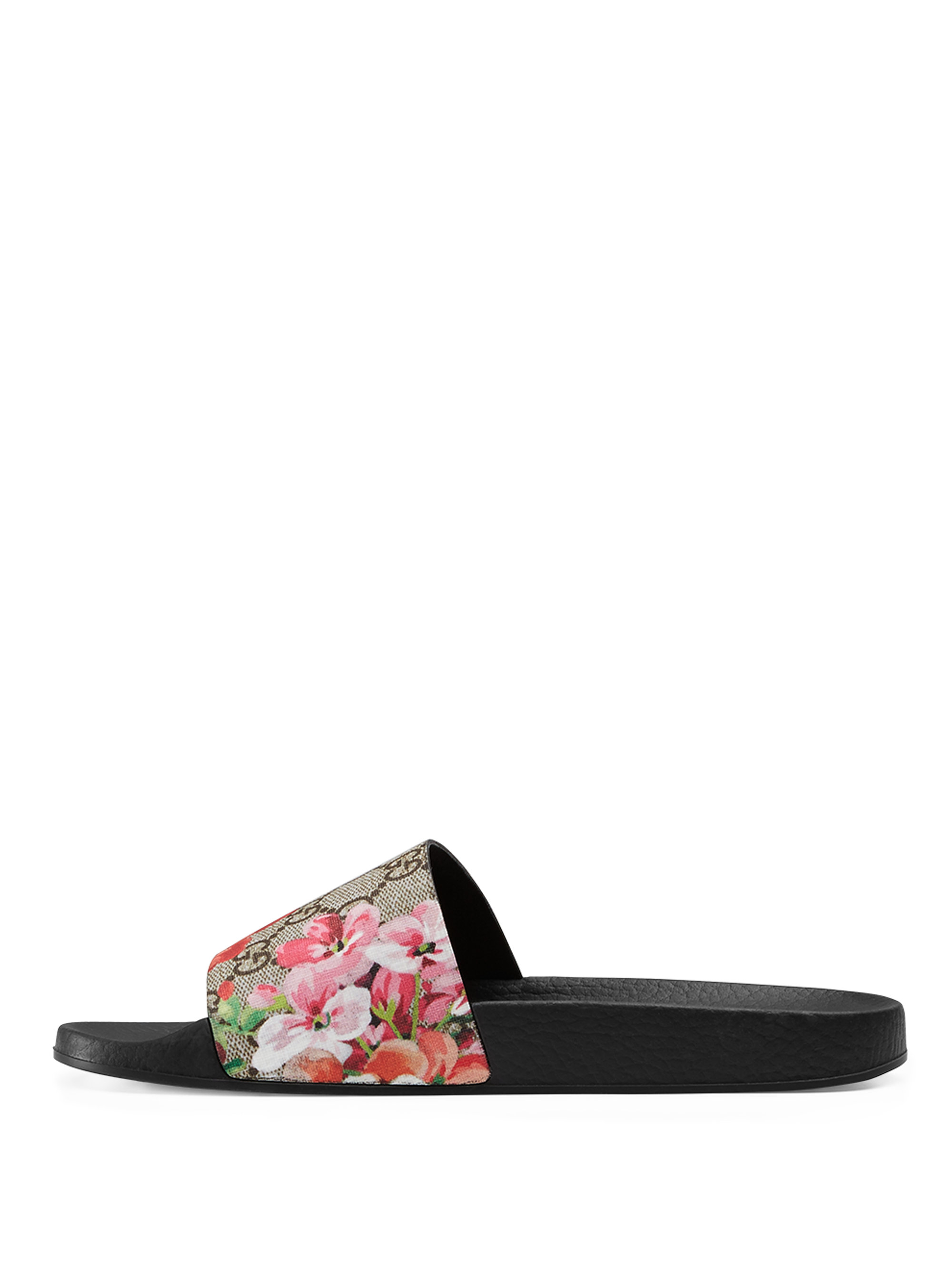 Gucci Pursuit Bloom Canvas Slide Sandals in Multicolor (multi) | Lyst