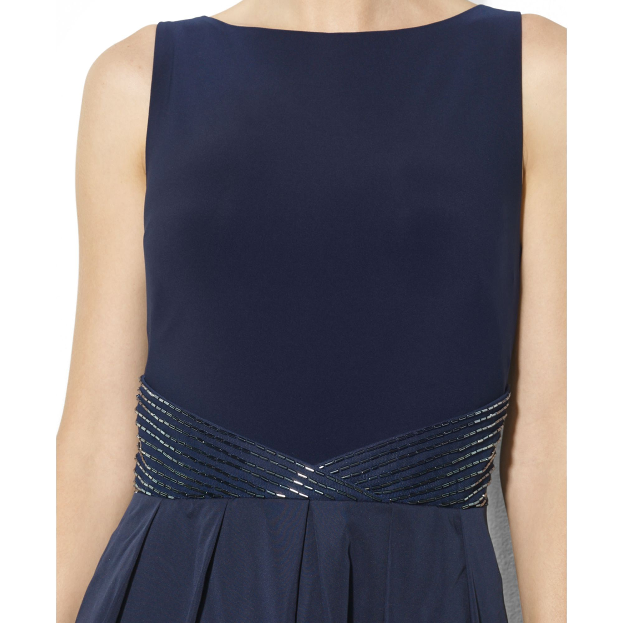 Lauren ralph lauren sequined cowl neck lined cap sleeve dress Clearance