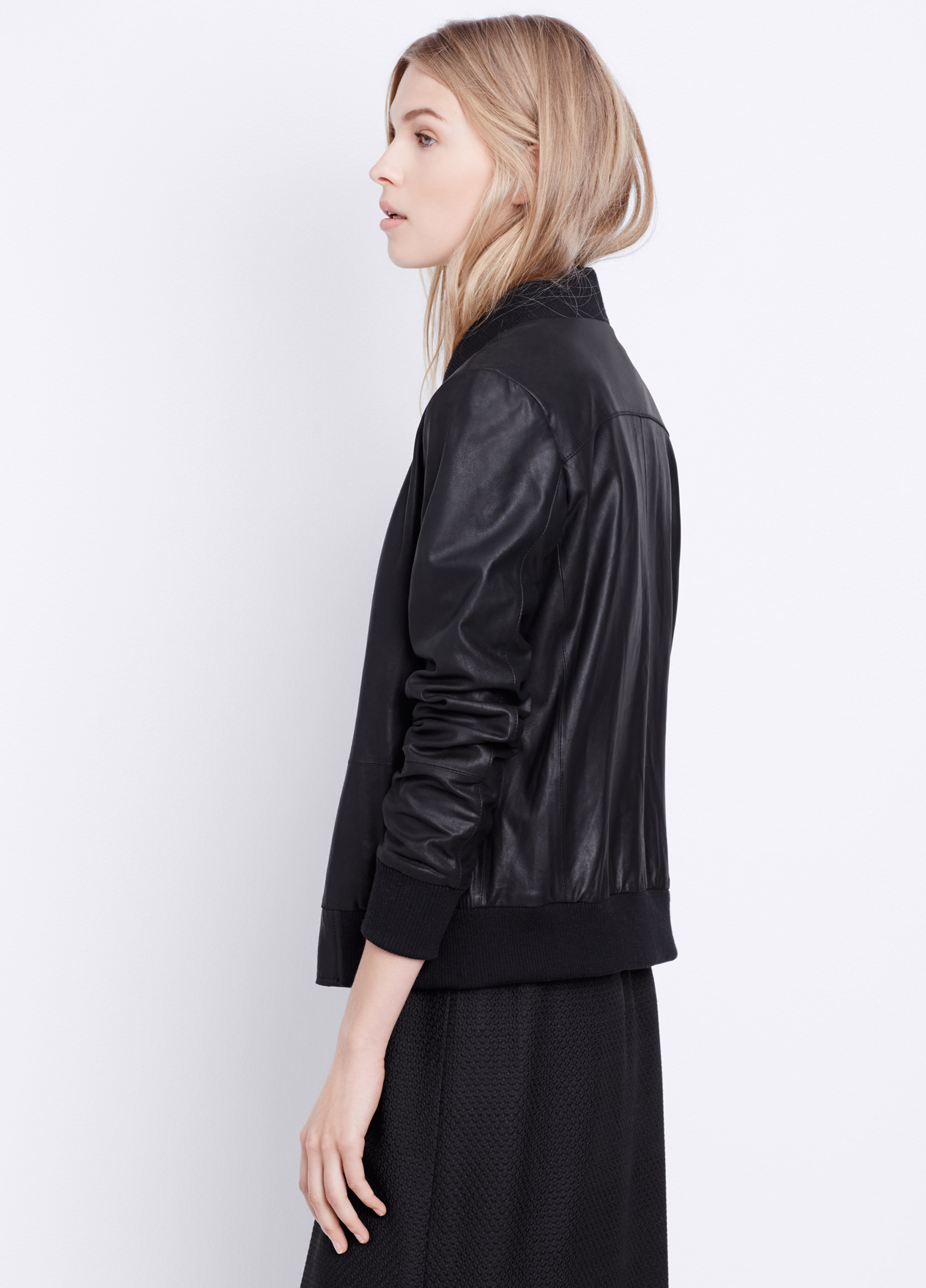 vince black bomber jacket