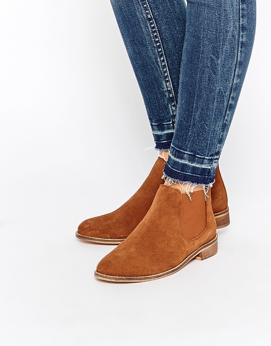 womens suede chelsea ankle boots