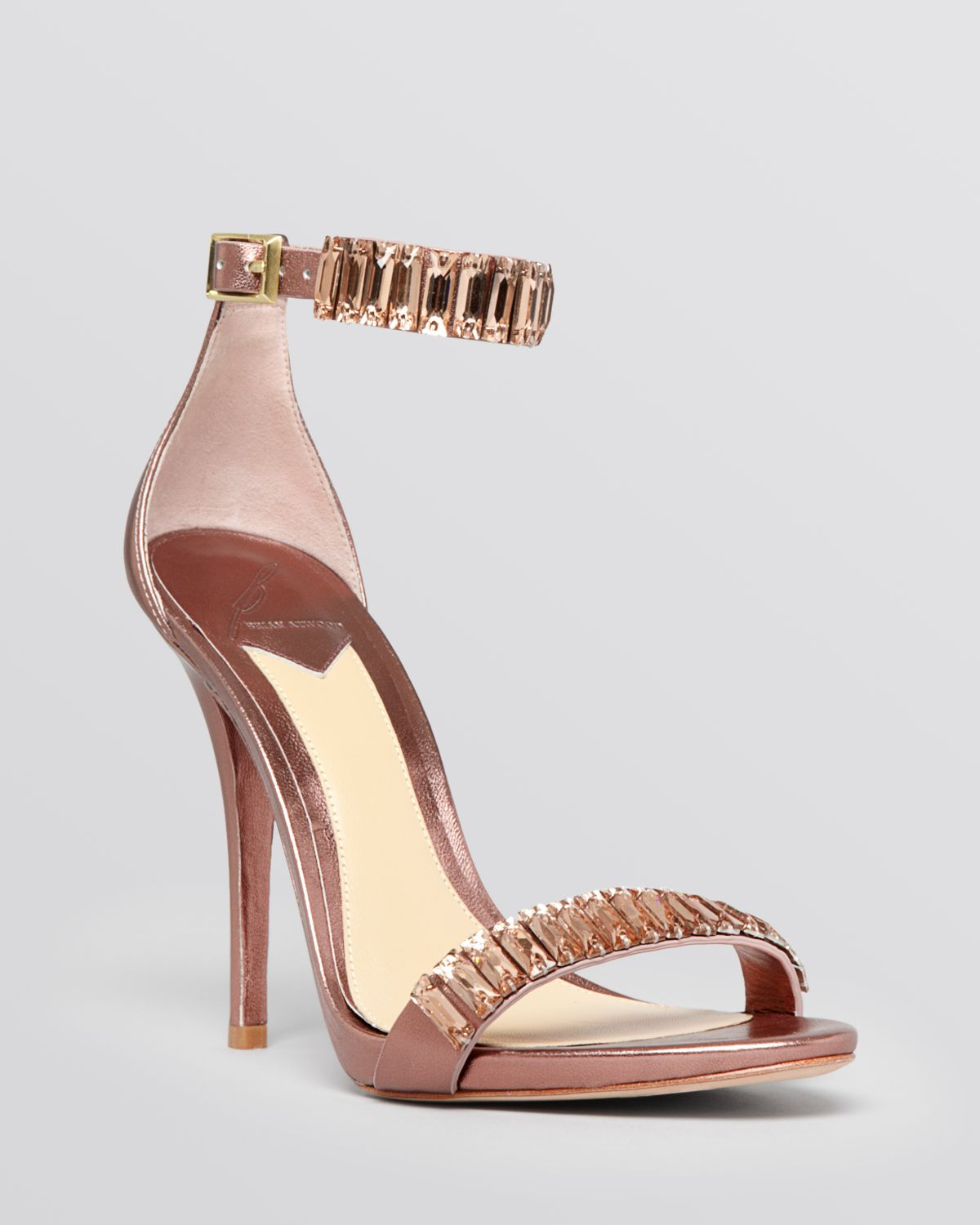 beaded heeled sandals