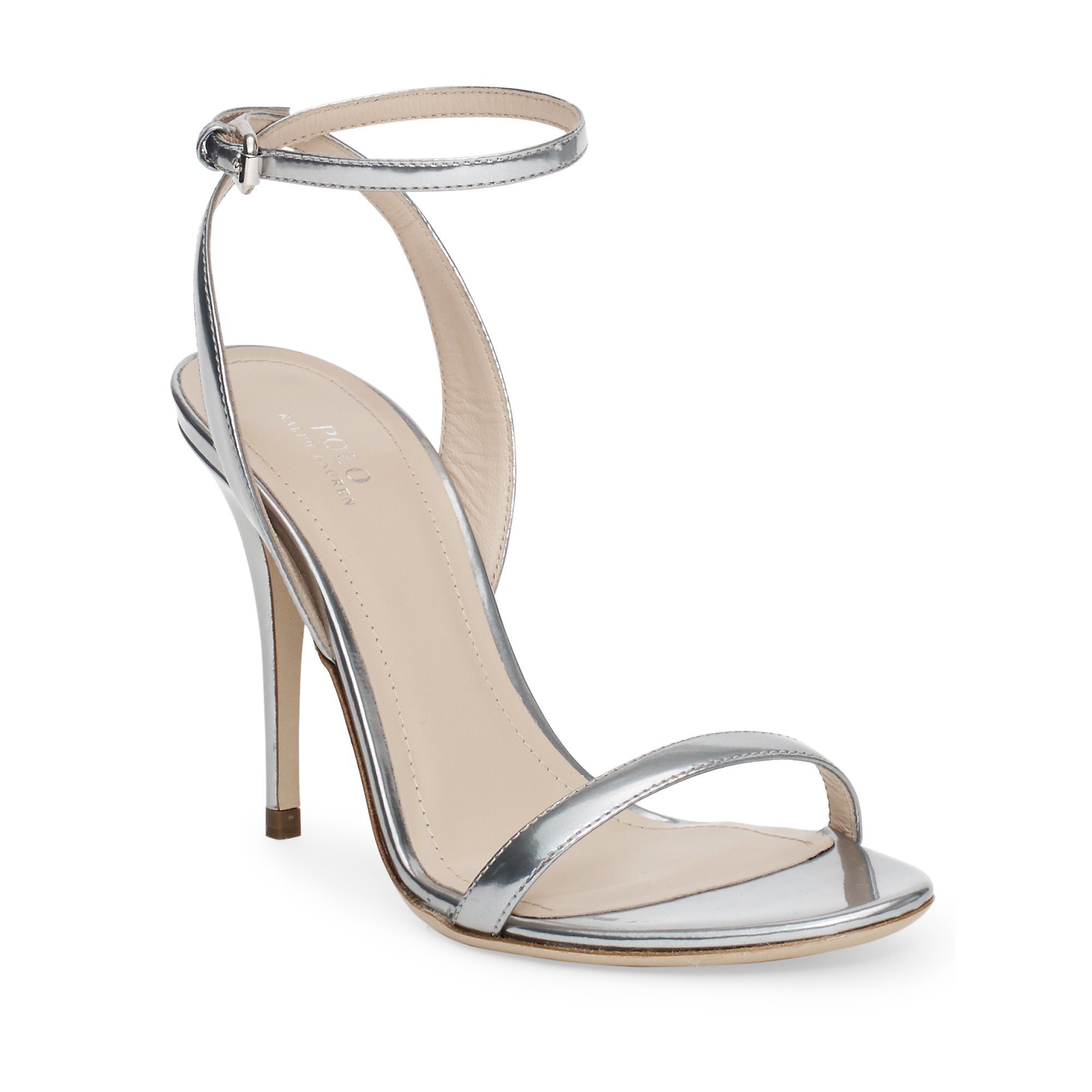Lyst - Polo Ralph Lauren Rae Metallic Leather Sandal in Metallic Gallery