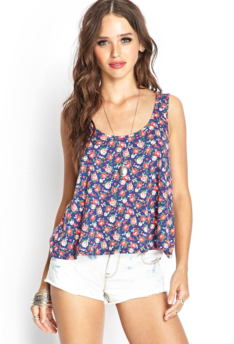 Forever 21 75 Graphic Halter Top in Red | Lyst